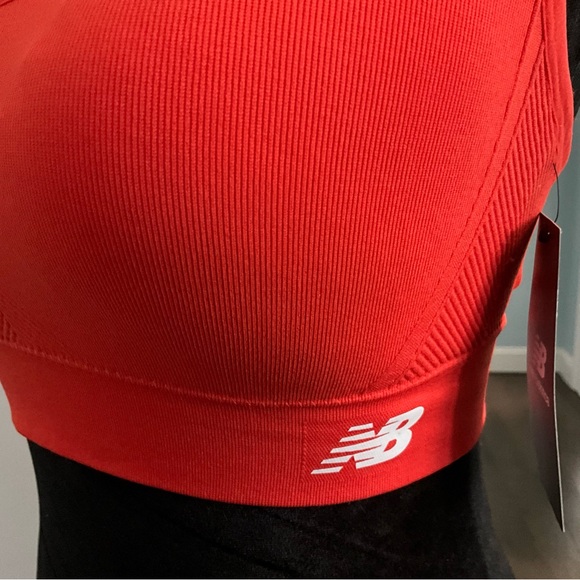 NWT Racerback Sports Bra Orange Workout Bra New Balance Sports Bra New With Tags - Picture 7 of 7